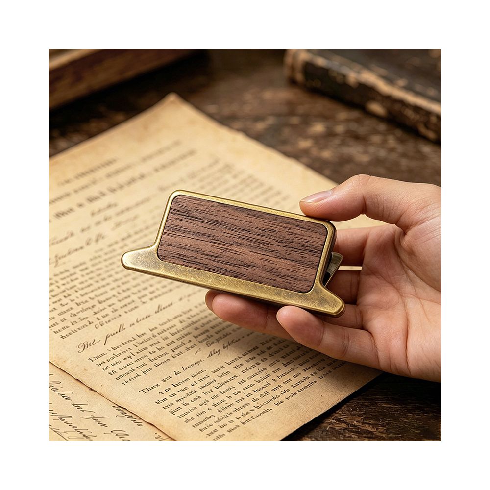 Vintage style metal notebook clip 8 5cm x 3 5cm image 4