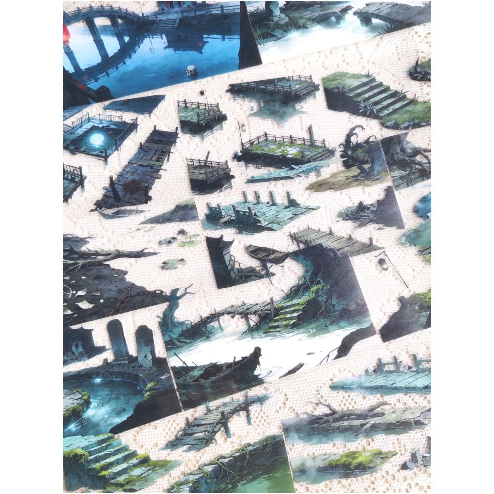 Chinese style horror riverside ferry boat PET Tape 7 Styles image 0