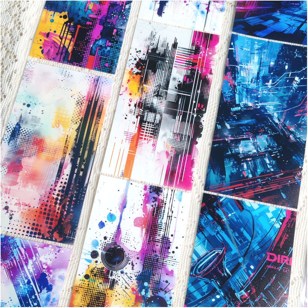 Cyber Series PET Tape 9cm x 1m 7 Styles image 0