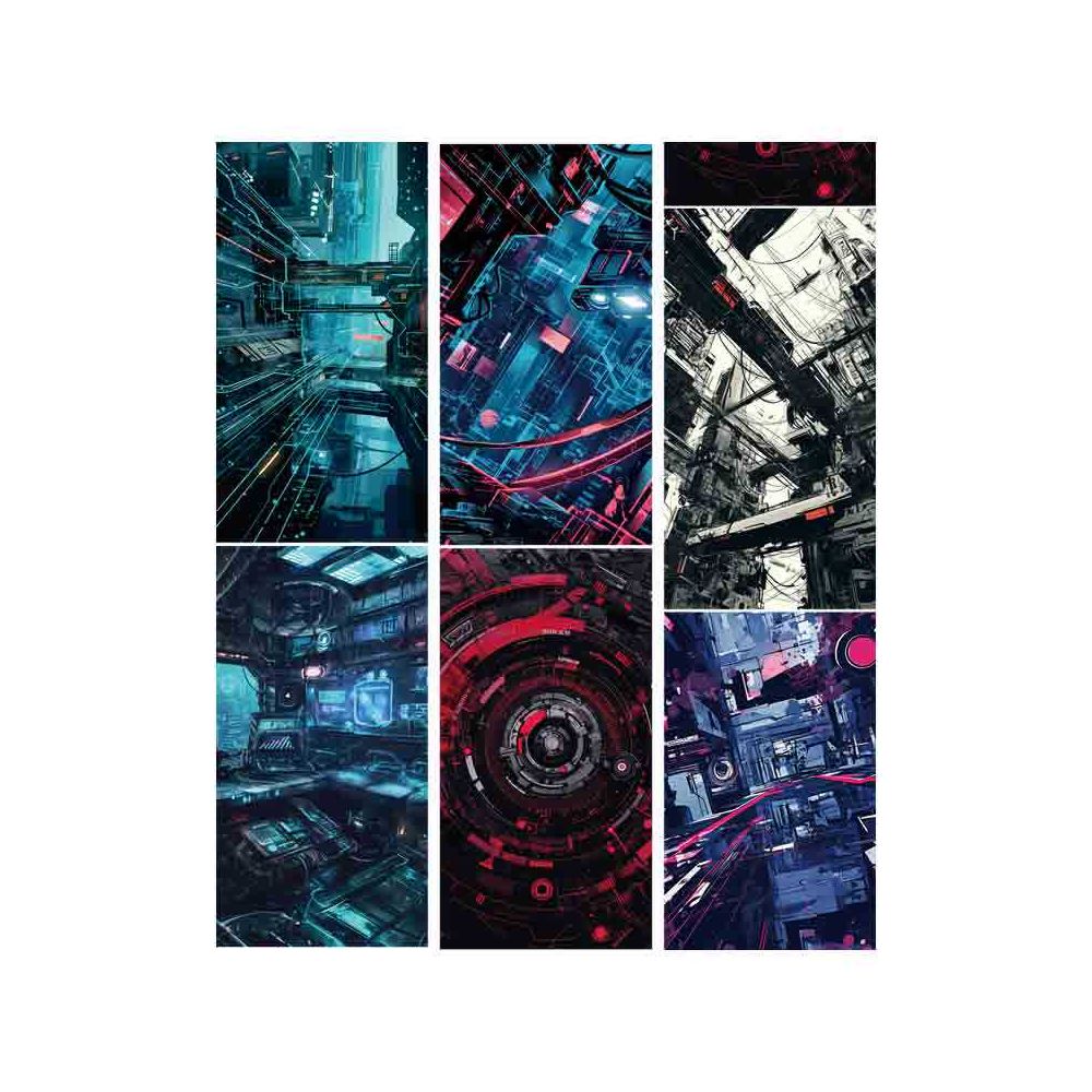 Cyber Series PET Tape 9cm x 1m 7 Styles