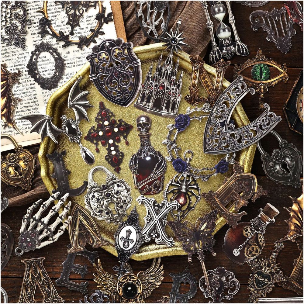 Vintage Gothic Secrets Series Paper Stickers 15 psc 4 designs image 3