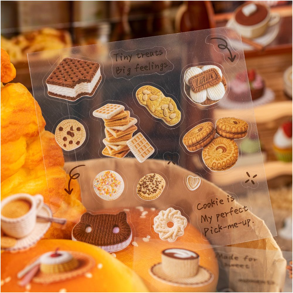 Dessert Themed PET Stickers 10psc 4 designs image 1