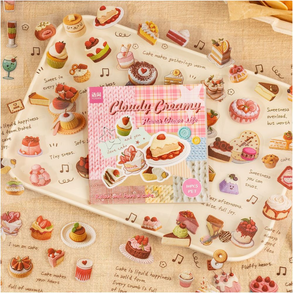 Dessert Themed PET Stickers 10psc 4 designs image 3