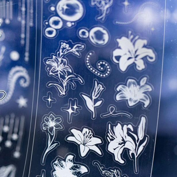 Silver Frost Series PET Tape 5cm x 2m 4 Styles image 0