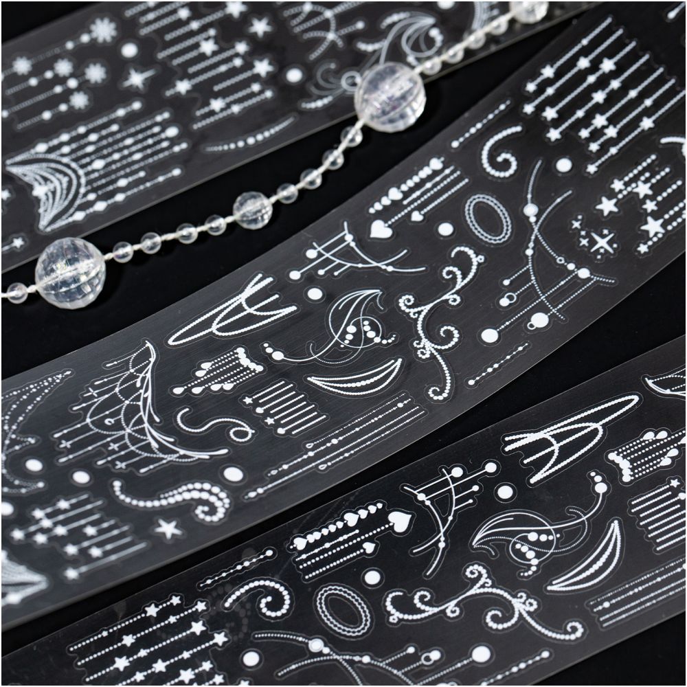 Silver Frost Series PET Tape 5cm x 2m 4 Styles image 1