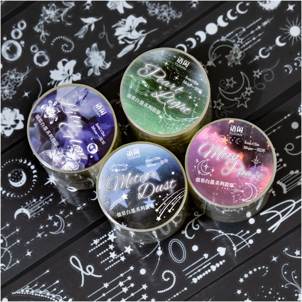 Silver Frost Series PET Tape 5cm x 2m 4 Styles image 3