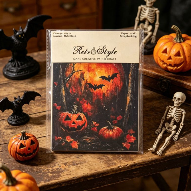Halloween Theme Background Paper 11cm x 15cm 16psc image 1