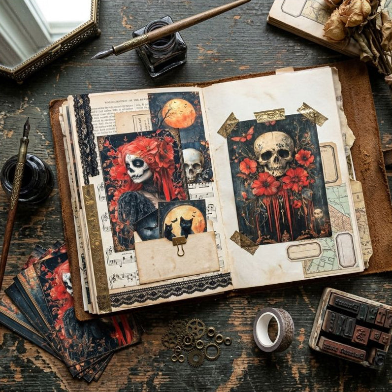 Halloween Theme Background Paper 11cm x 15cm 16psc image 3