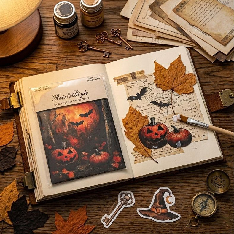 Halloween Theme Background Paper 11cm x 15cm 16psc image 4