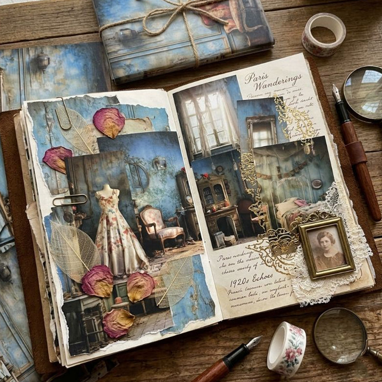 Vintage Interior Tales Background Paper 11cm x 15cm 16psc image 0