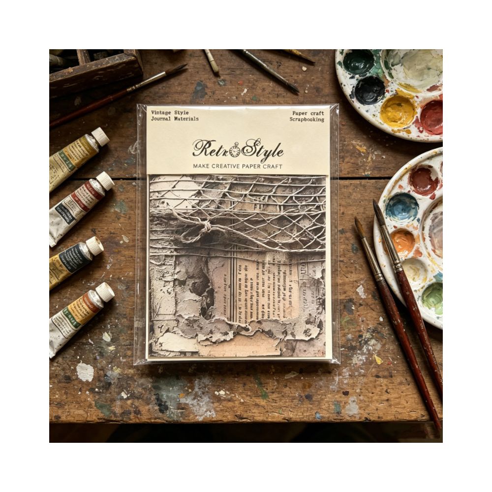 Vintage Textures Background Paper 11cm x 15cm 16psc image 1