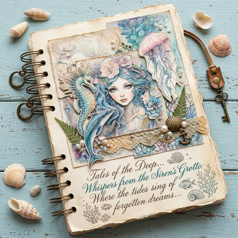Mermaid s Dream Background Paper 11cm x 15cm 16psc image 0