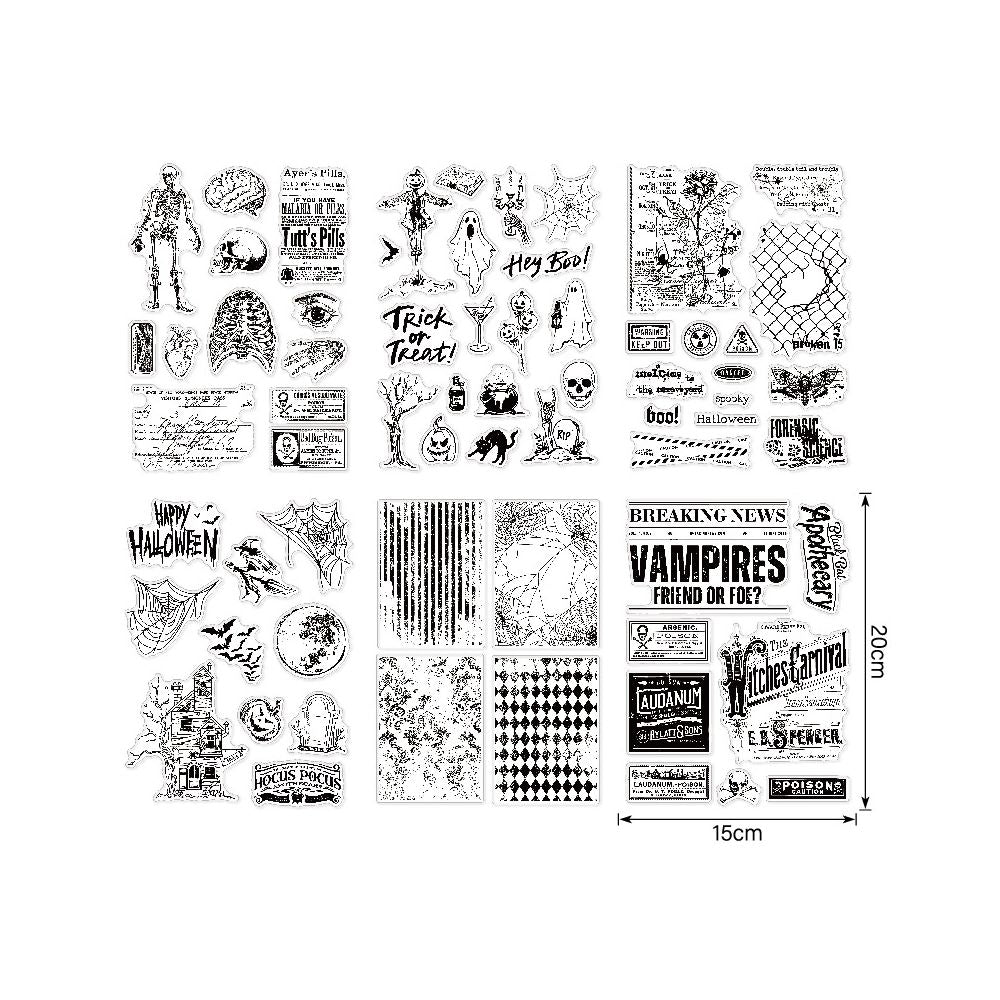 Happy Halloween Rubber Stamps 15cm x 20cm 6 variants image 4