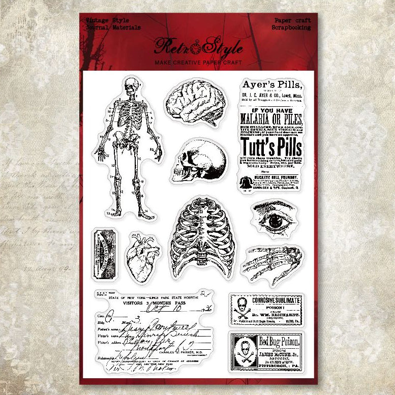 Happy Halloween Rubber Stamps 15cm x 20cm 6 variants
