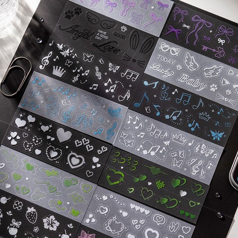 Pixel Art PET Stickers 16psc 6 variants image 1