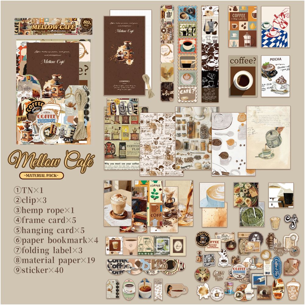 Time Silhouette Series Paper Stickers Pack 4 Styles