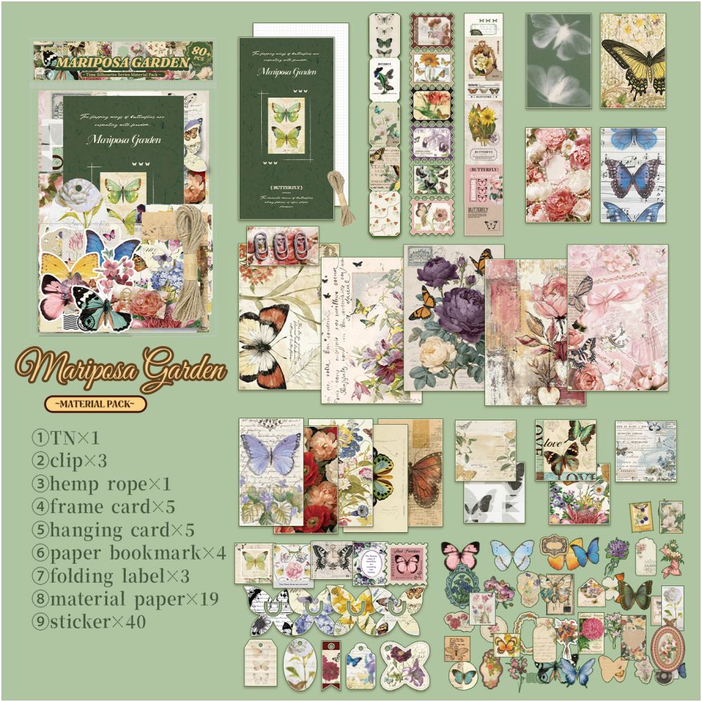 Time Silhouette Series Paper Stickers Pack 4 Styles