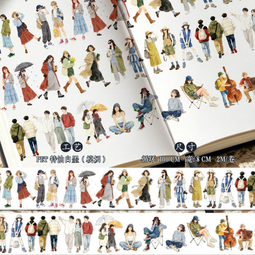 New Street Style Character PET Tape 8cm x 1m image 2
