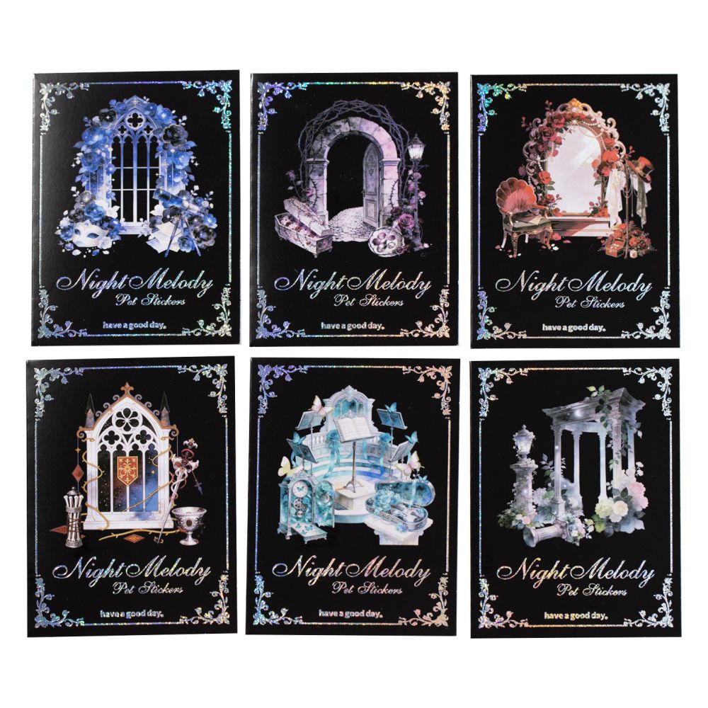 Nocturne Series PET Stickers 20 Sheets 6 Designs image 4