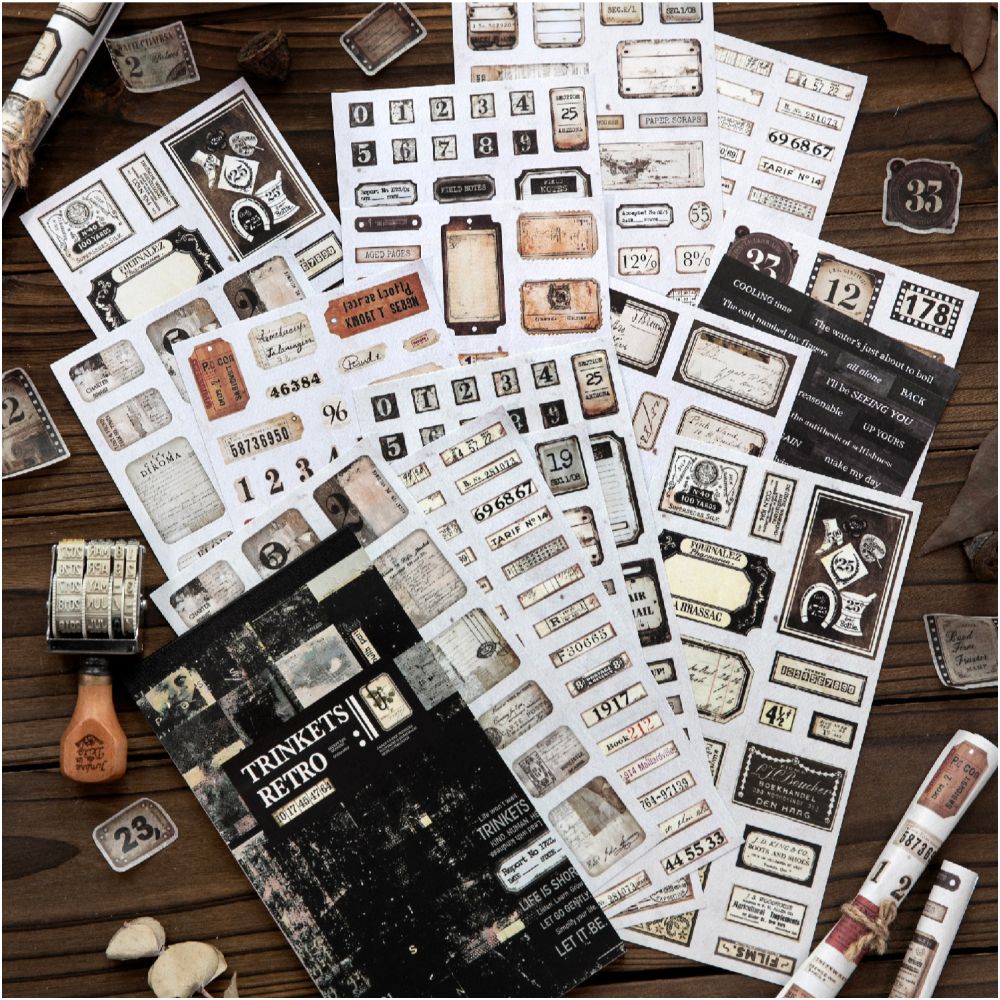 Vintage Lost Letters Series Paper Stickers 20 Sheets image 0