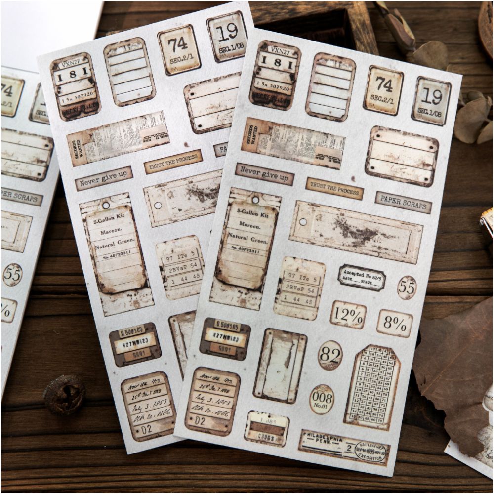 Vintage Lost Letters Series Paper Stickers 20 Sheets image 3
