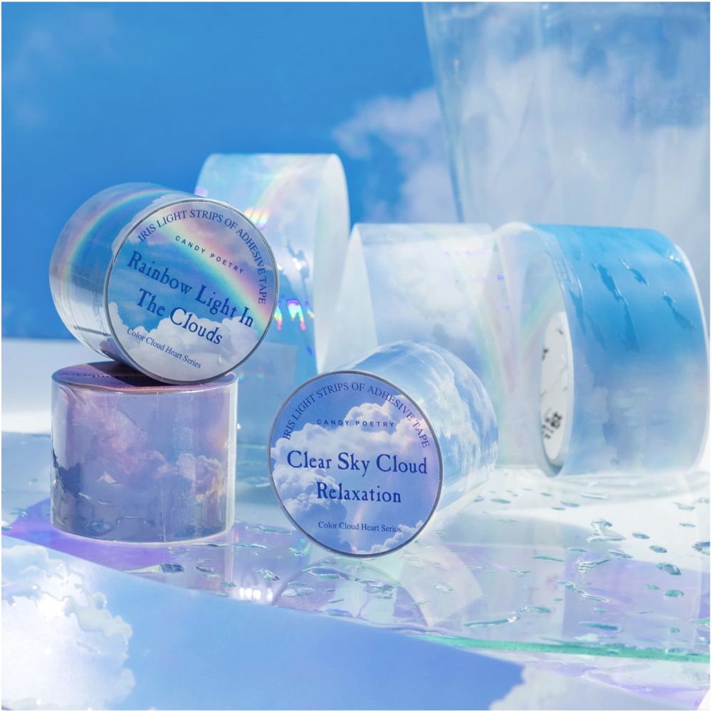 Poetry Rainbow Cloud PET Tape 3cm x 1m 6 Variants image 1