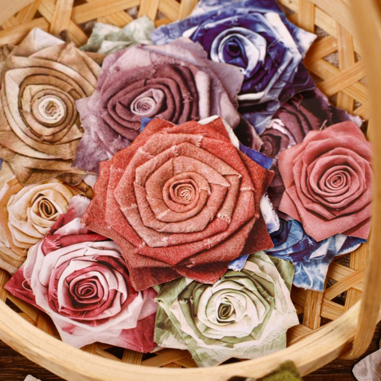 Vintage Rose Paper Stickers 10psc 6 designs image 1