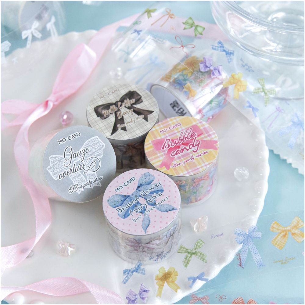 Bow Party Series PET Tape 3cm x 2m 4 Designs image 0