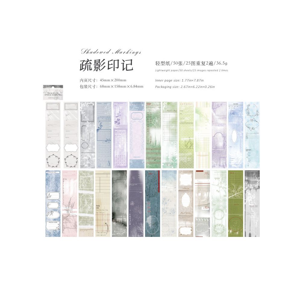 Years Series Vintage Tickets Paper 50 sheets 4 designs