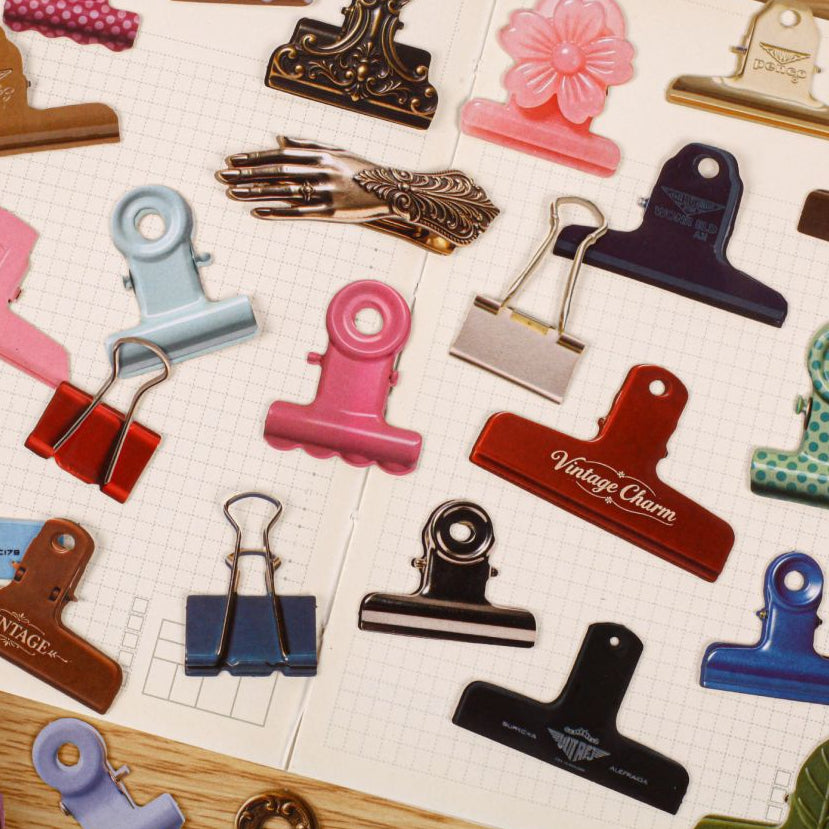 Vintage Clip Collection Paper Stickers 10 Stickers 6 Designs image 2
