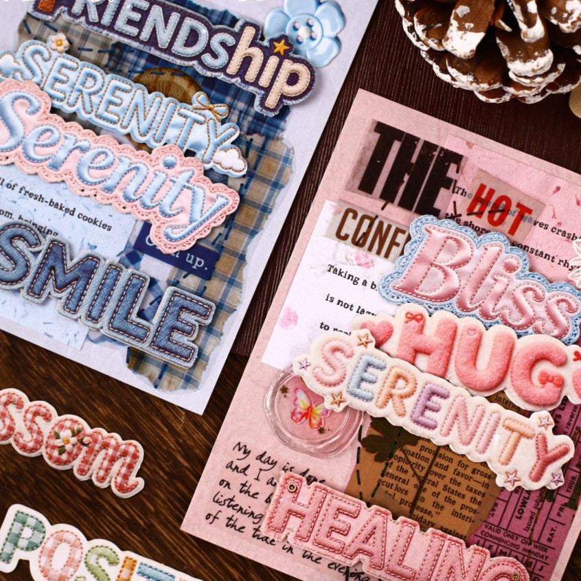 Packaging Series English Characters Paper Stickers 10 Stickers 6 Designs image 1