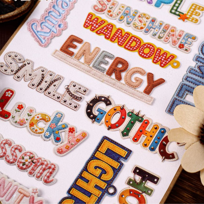 Packaging Series English Characters Paper Stickers 10 Stickers 6 Designs image 2