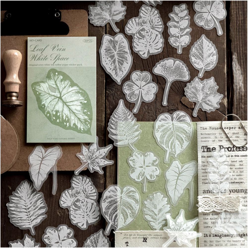 Nature Series Acid Paper Stickers 30 Sheets 4 Styles image 1