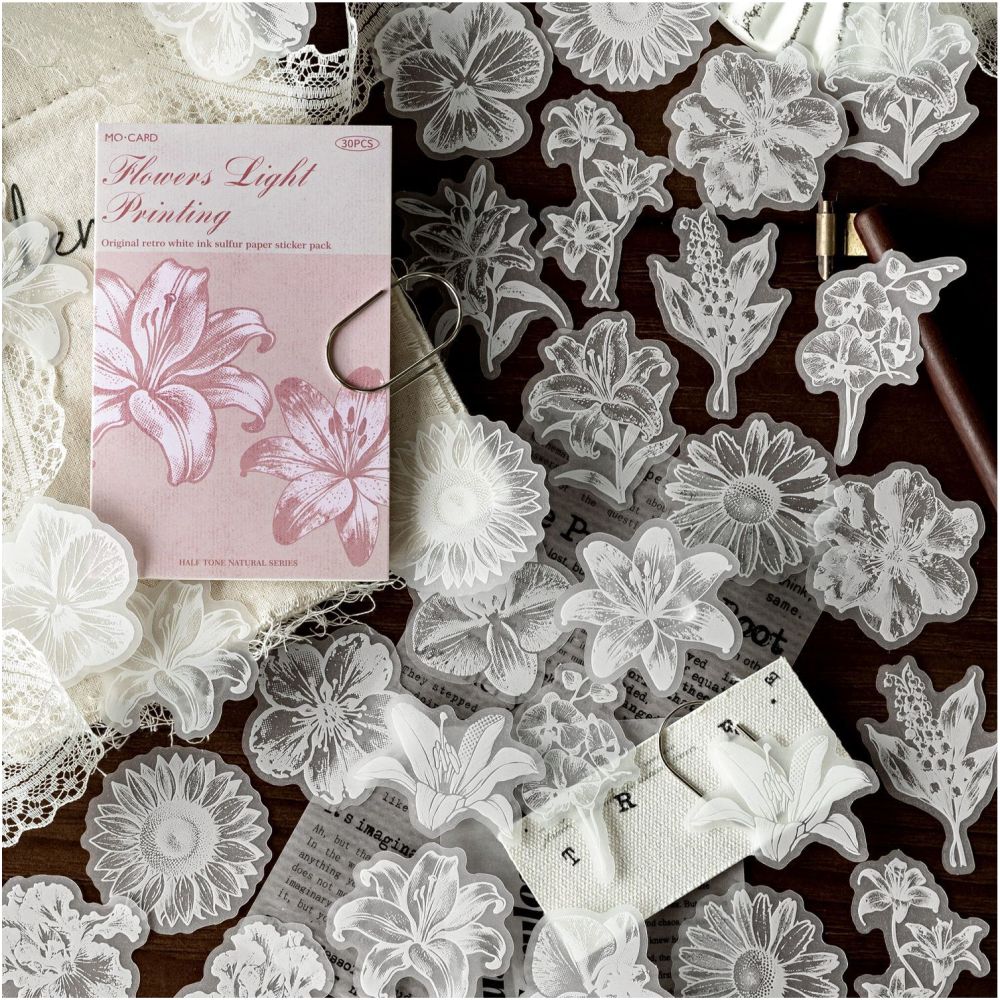 Nature Series Acid Paper Stickers 30 Sheets 4 Styles image 2