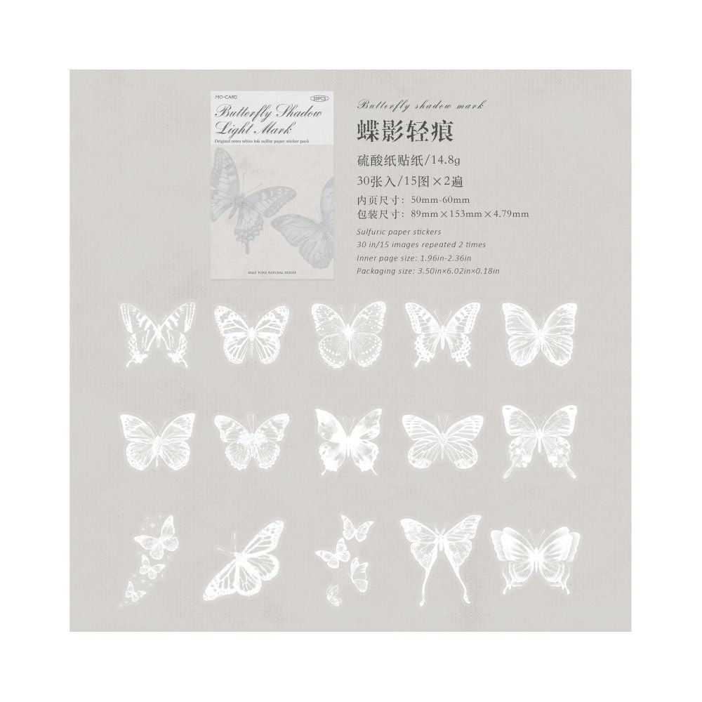 Nature Series Acid Paper Stickers 30 Sheets 4 Styles