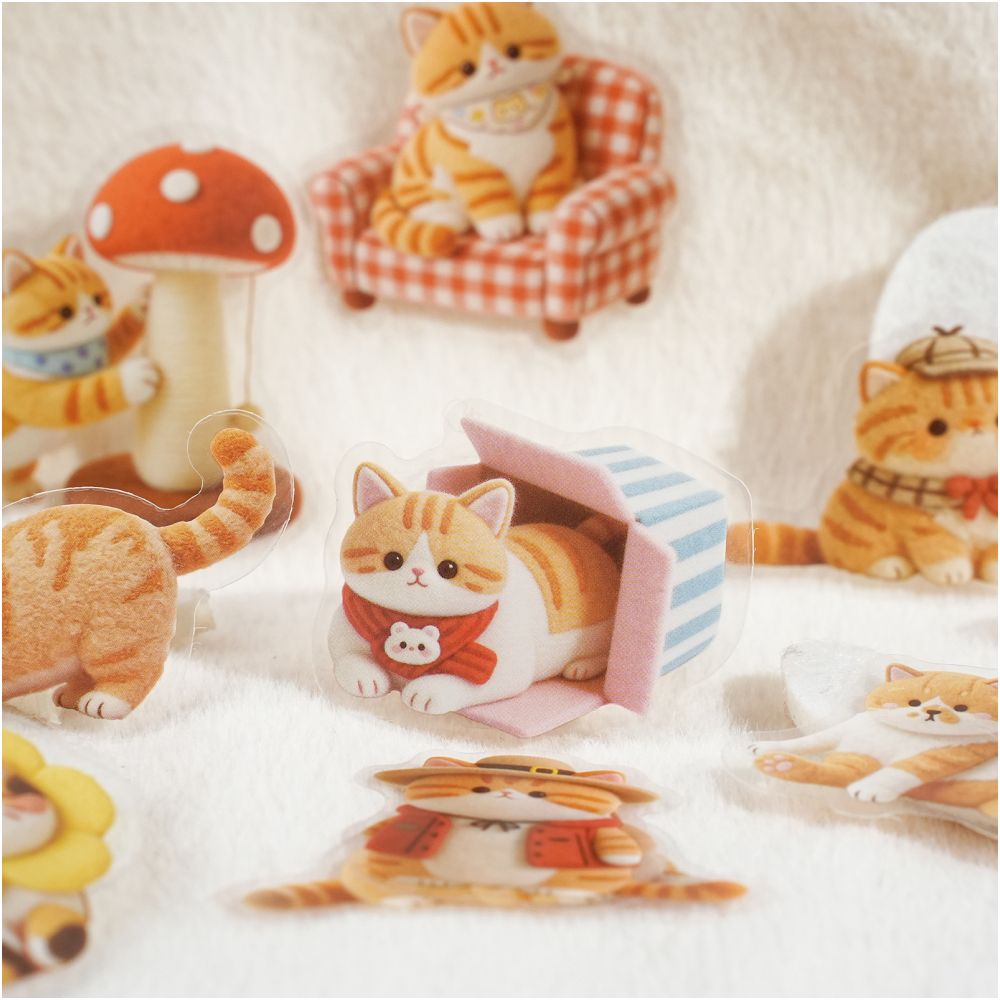 Plush Companion Series PET Stickers 15 Sheets 6 Designs image 3