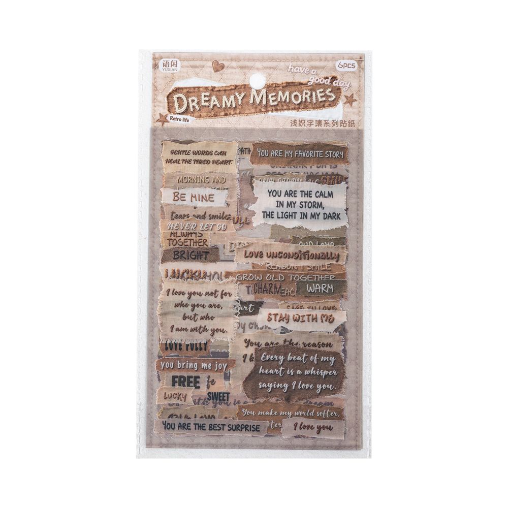 Word Collection Series PET Stickers 6 Sheets 4 Designs image 4