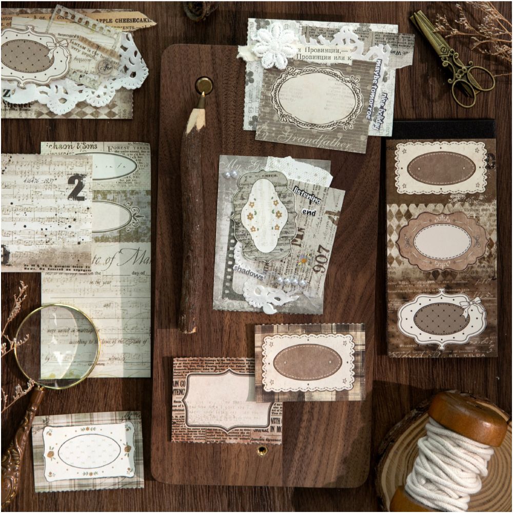 Moss Series Vintage Material Paper 40 Sheets 6 Designs image 0