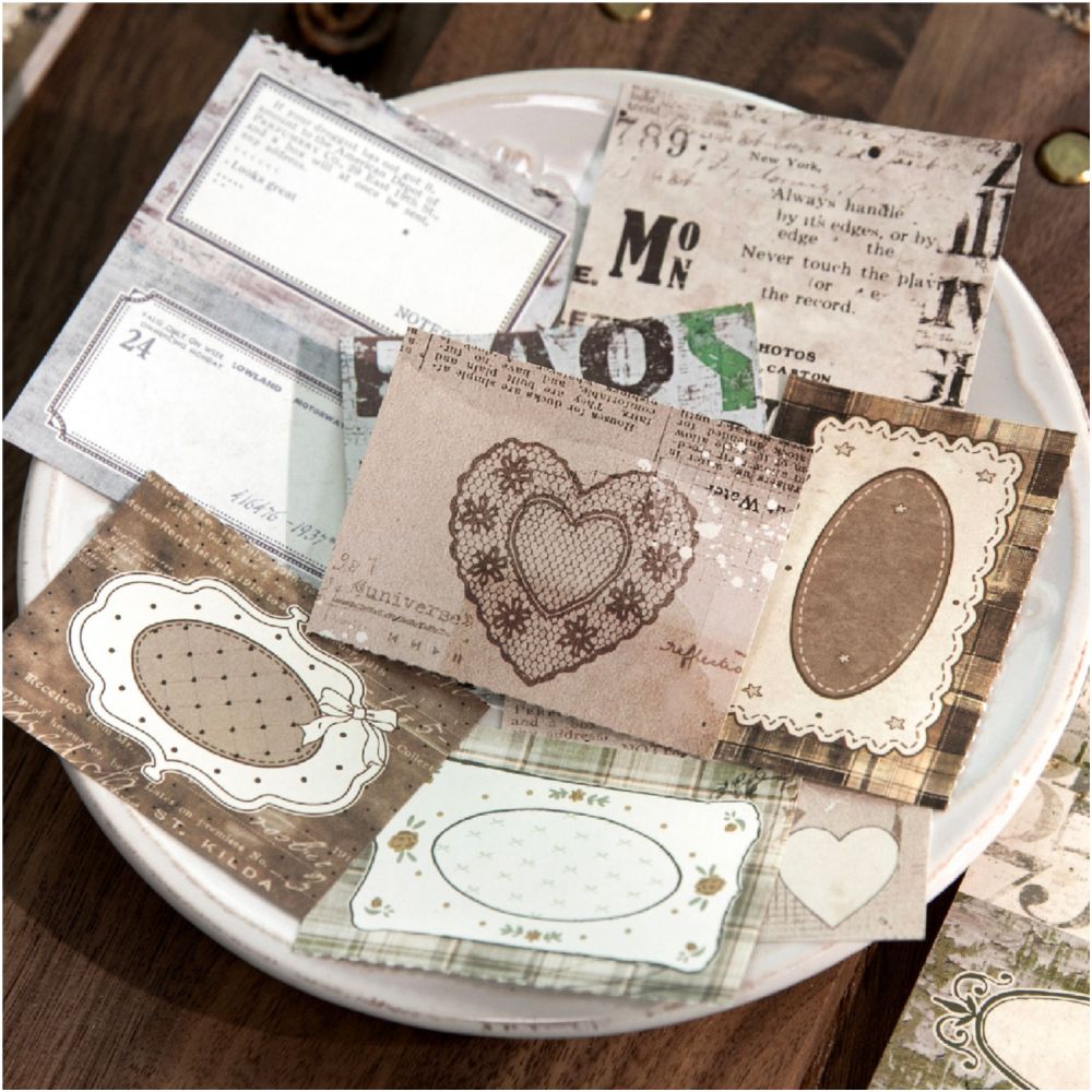 Moss Series Vintage Material Paper 40 Sheets 6 Designs image 1