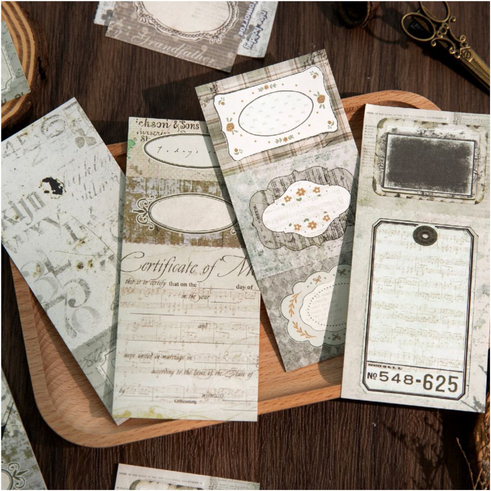 Moss Series Vintage Material Paper 40 Sheets 6 Designs image 3