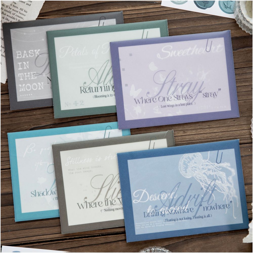 Letters from No Man s Land Series Paper Stickers 6 Sheets 6 Designs image 1