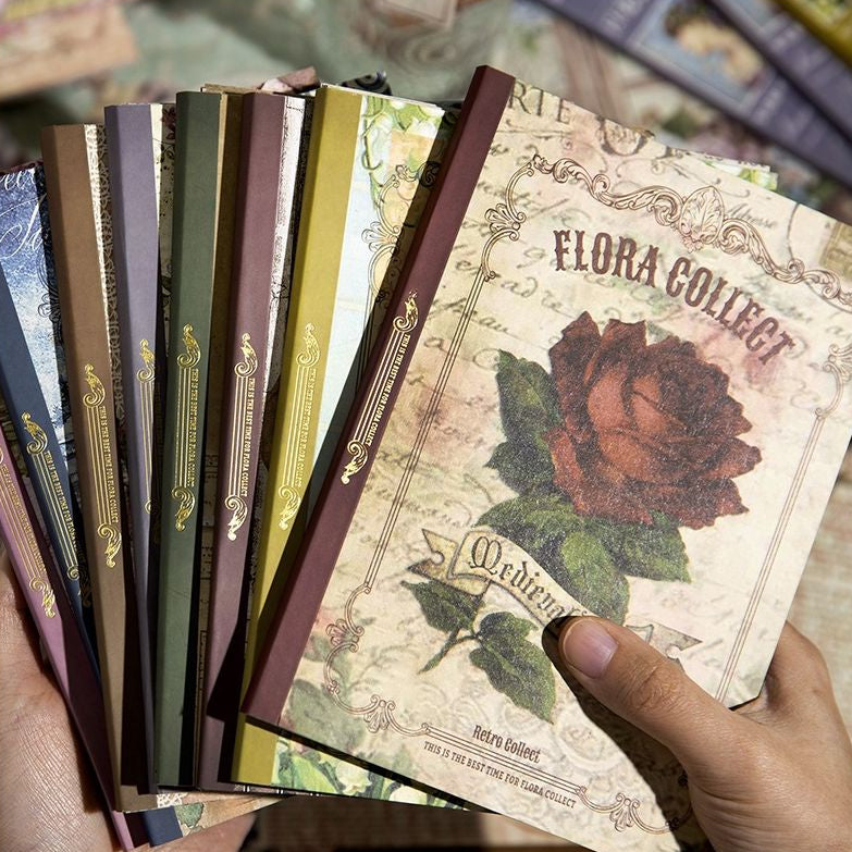 Vintage Floral Series Background Paper 12 5cm x 17 5cm 40 Sheets 8 Designs image 0