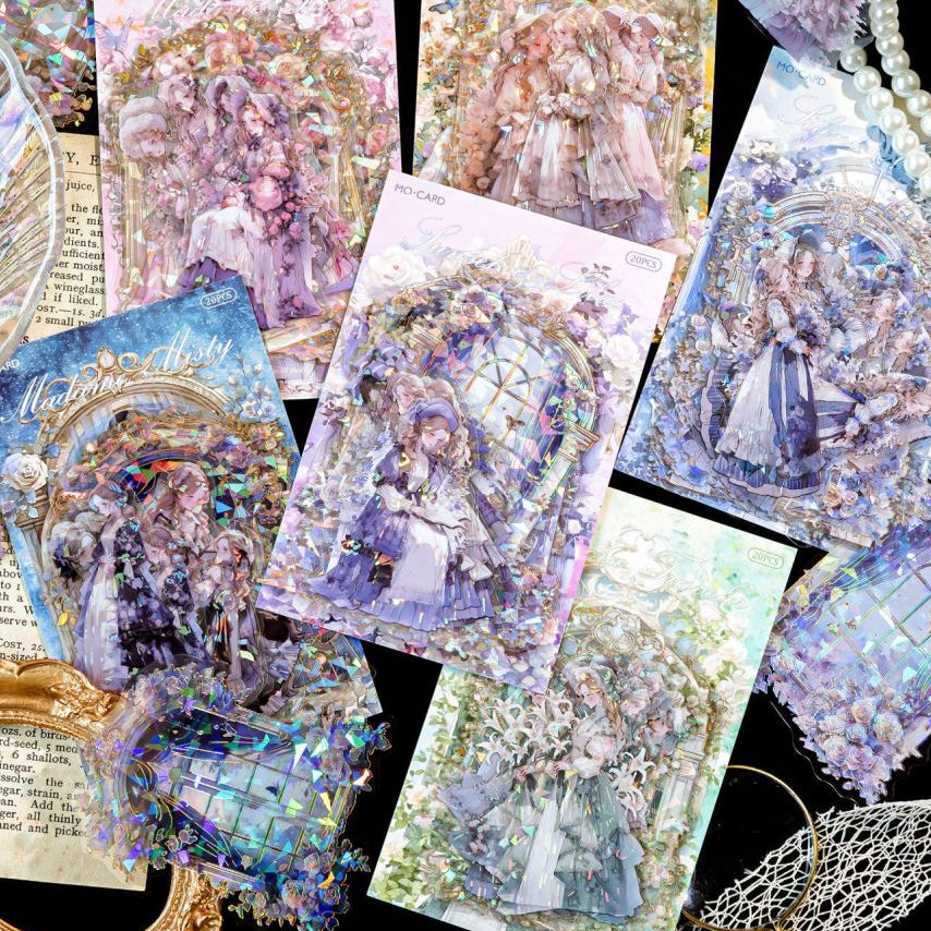 Beauty Character Series PET Stickers 20psc 6 Designs image 0