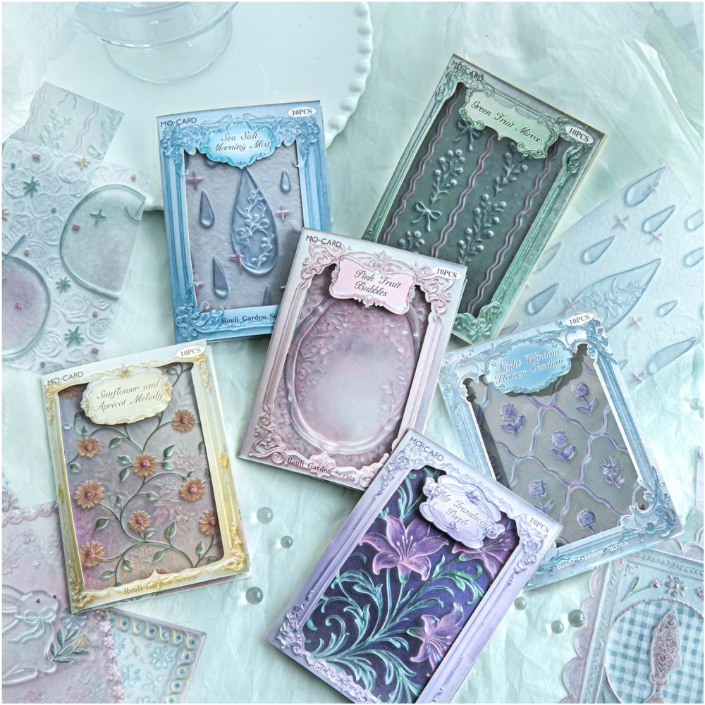 Glass Garden Series Paper 7 5cm x 10cm 10sheets 6 designs image 0
