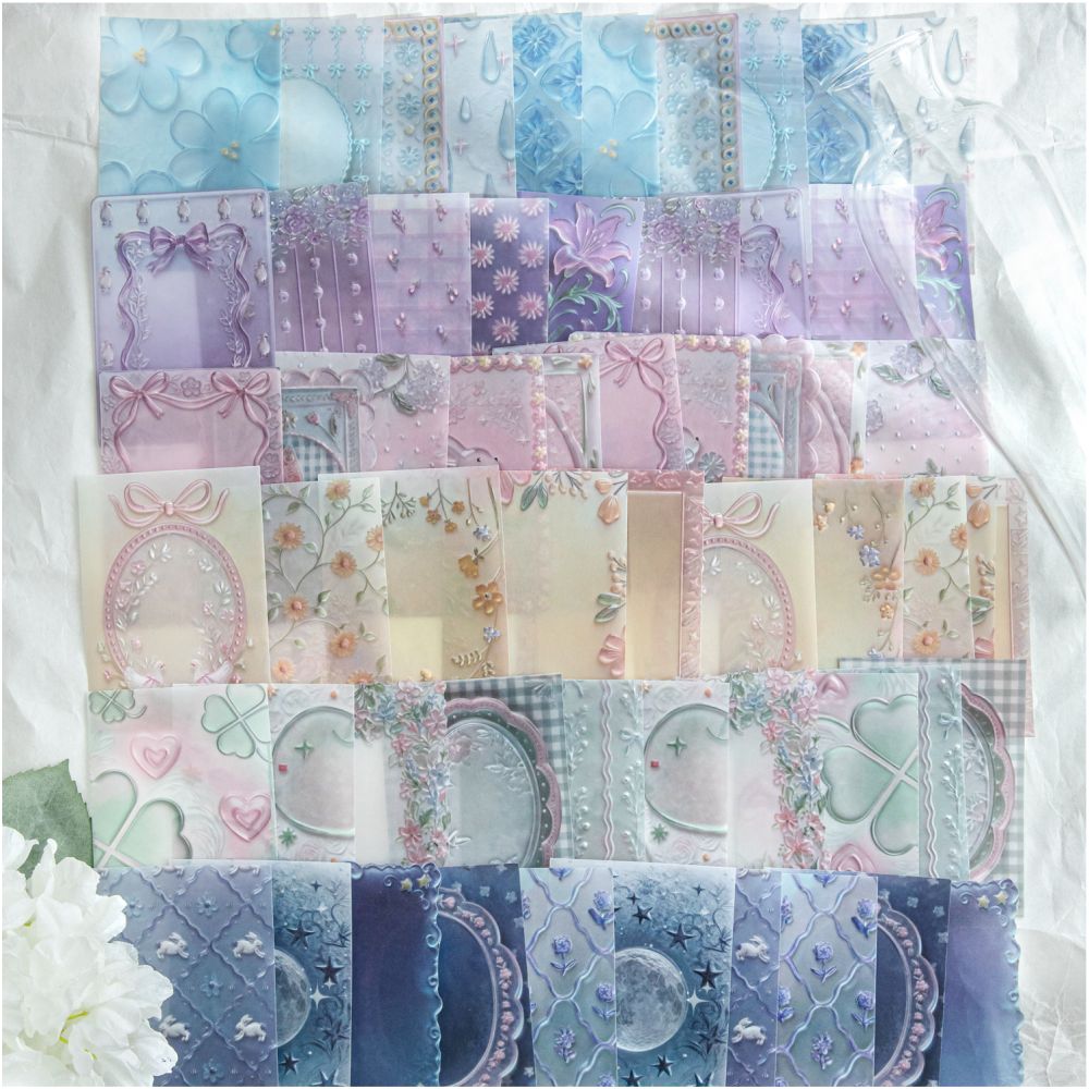 Glass Garden Series Paper 7 5cm x 10cm 10sheets 6 designs image 1