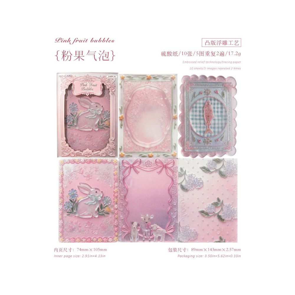 Glass Garden Series Paper 7,5cm x 10cm 10Sheets 6 designs