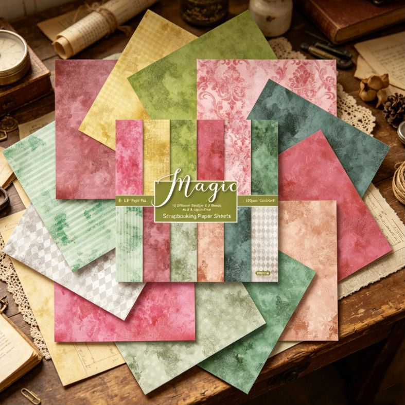 Magic Background Material Paper 15cm x 15cm 12 sheets image 3