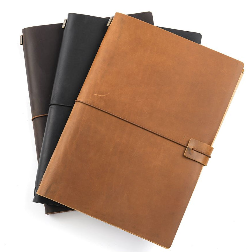 Vintage Handmade Cowhide B5 notebook image 1