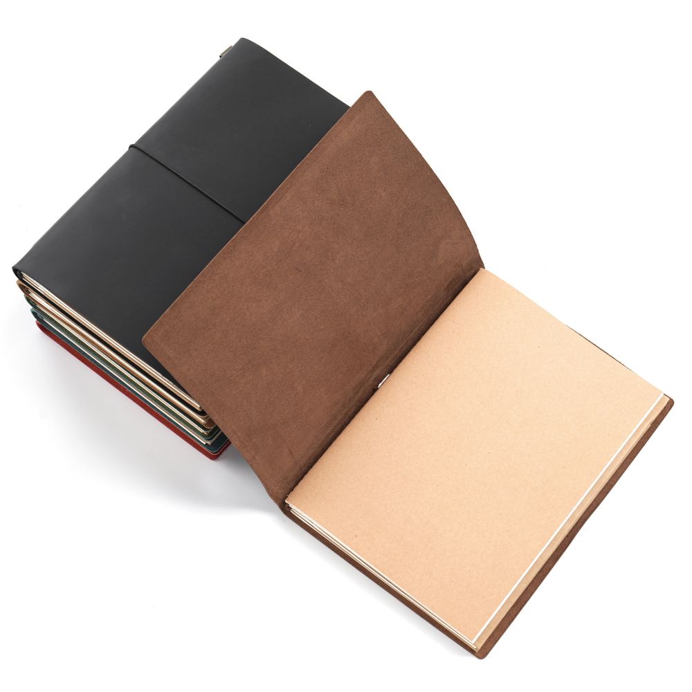 Vintage Handmade Cowhide B5 notebook image 2