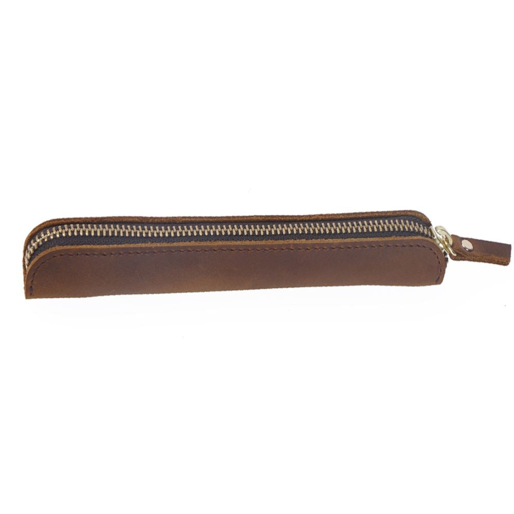 Leather Apple Shaped Pen Case 19cm x 3cm 6 variants image 4